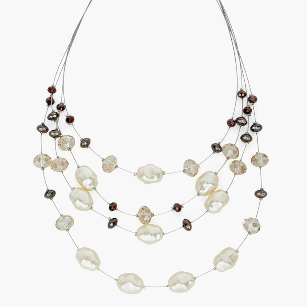 Chico's Nova Illusion Beaded Necklace NWT